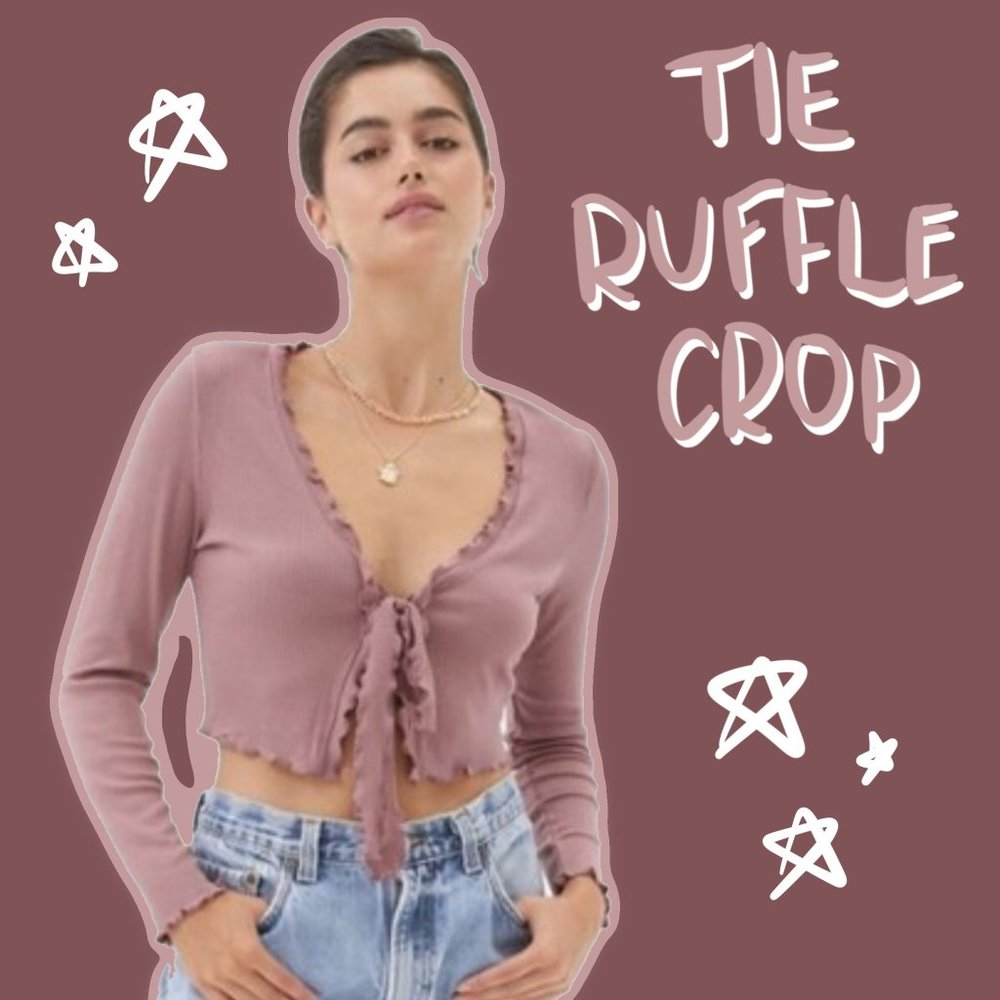 🌸tie ruffle crop top🌸
